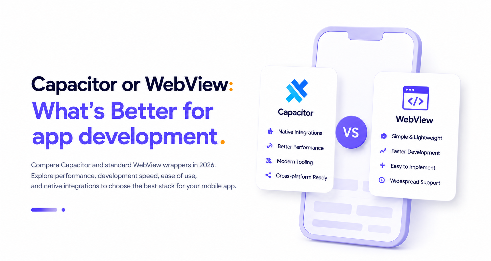 Capacitor vs WebView: Which Is Better for Mobile App Development in 2026?
